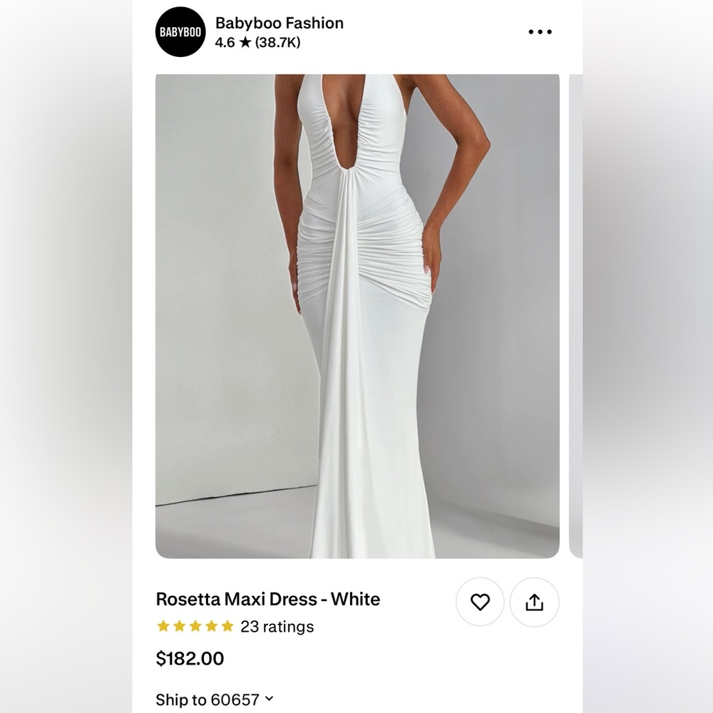 Rosetta Elegant White Maxi Dress